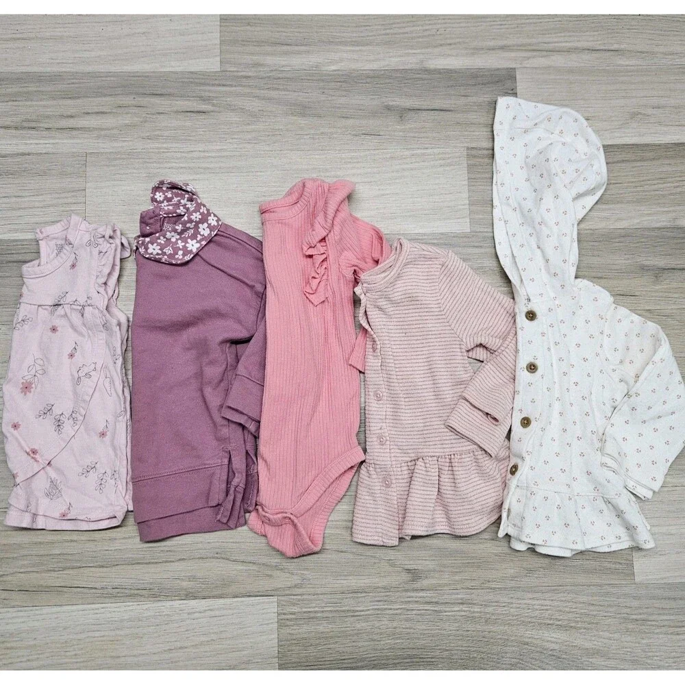Carters Baby Girl Pink Shirt Bundle Size 12 Months Spring Casual